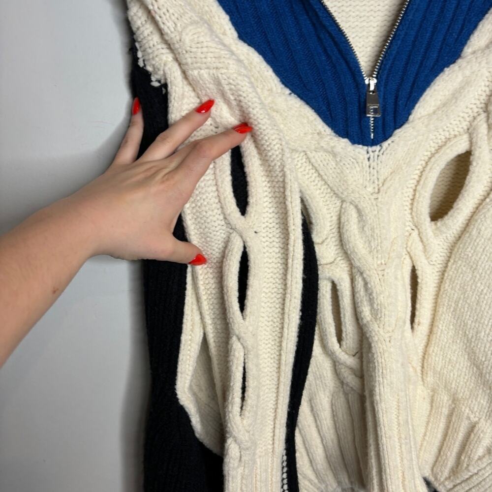 Zadig & Voltaire Cutout Wool Blend Oversized Knit Sweater - Picture 8 of 11
